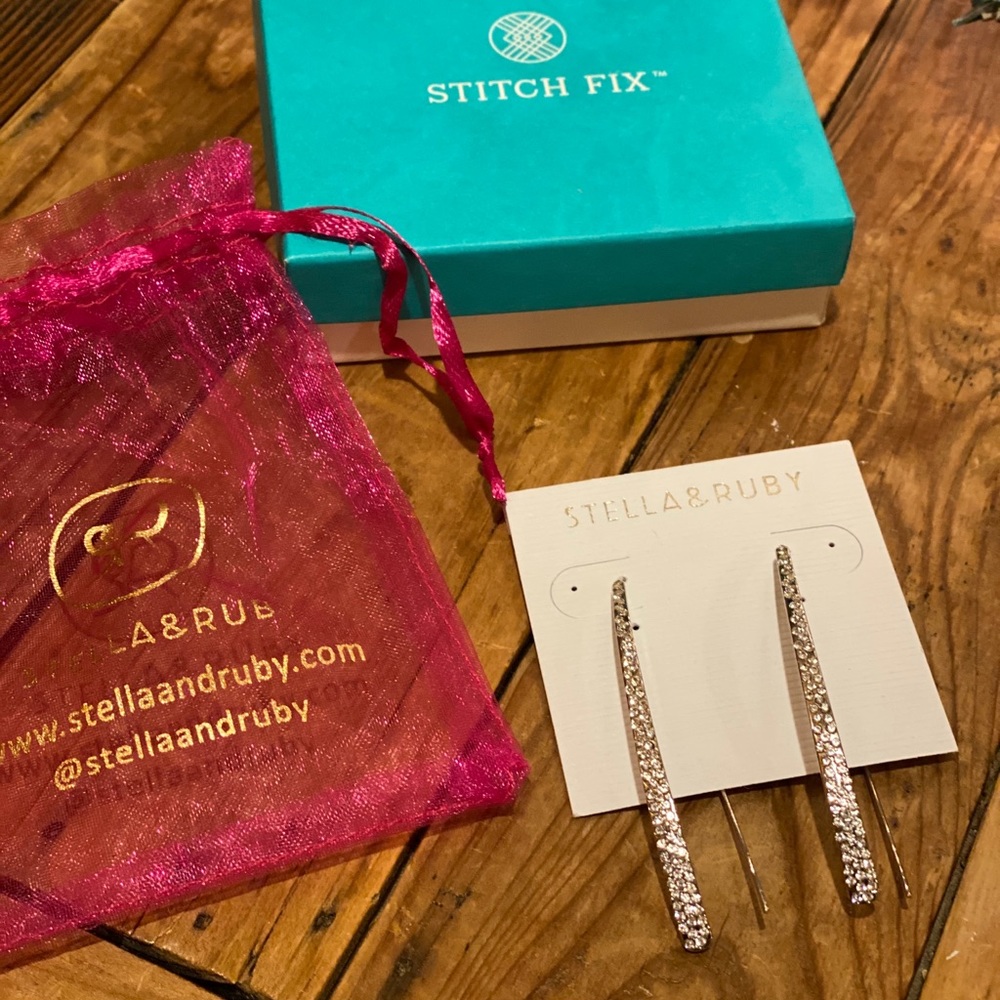 STELLA & RUBY Linna Linear Threader Earrings NEW!